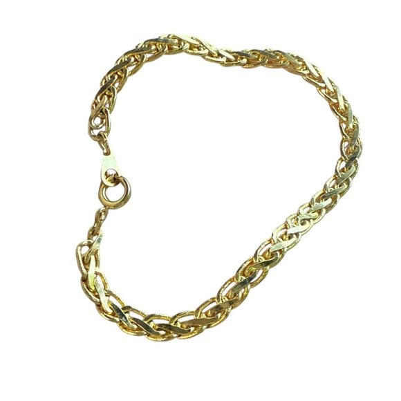 Gold Plated Cuban Link Chain Bracelet With Lobster Clasp For Men Or Women - Picture 9 of 11